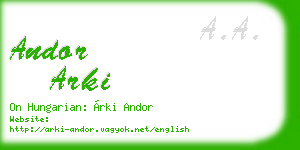andor arki business card